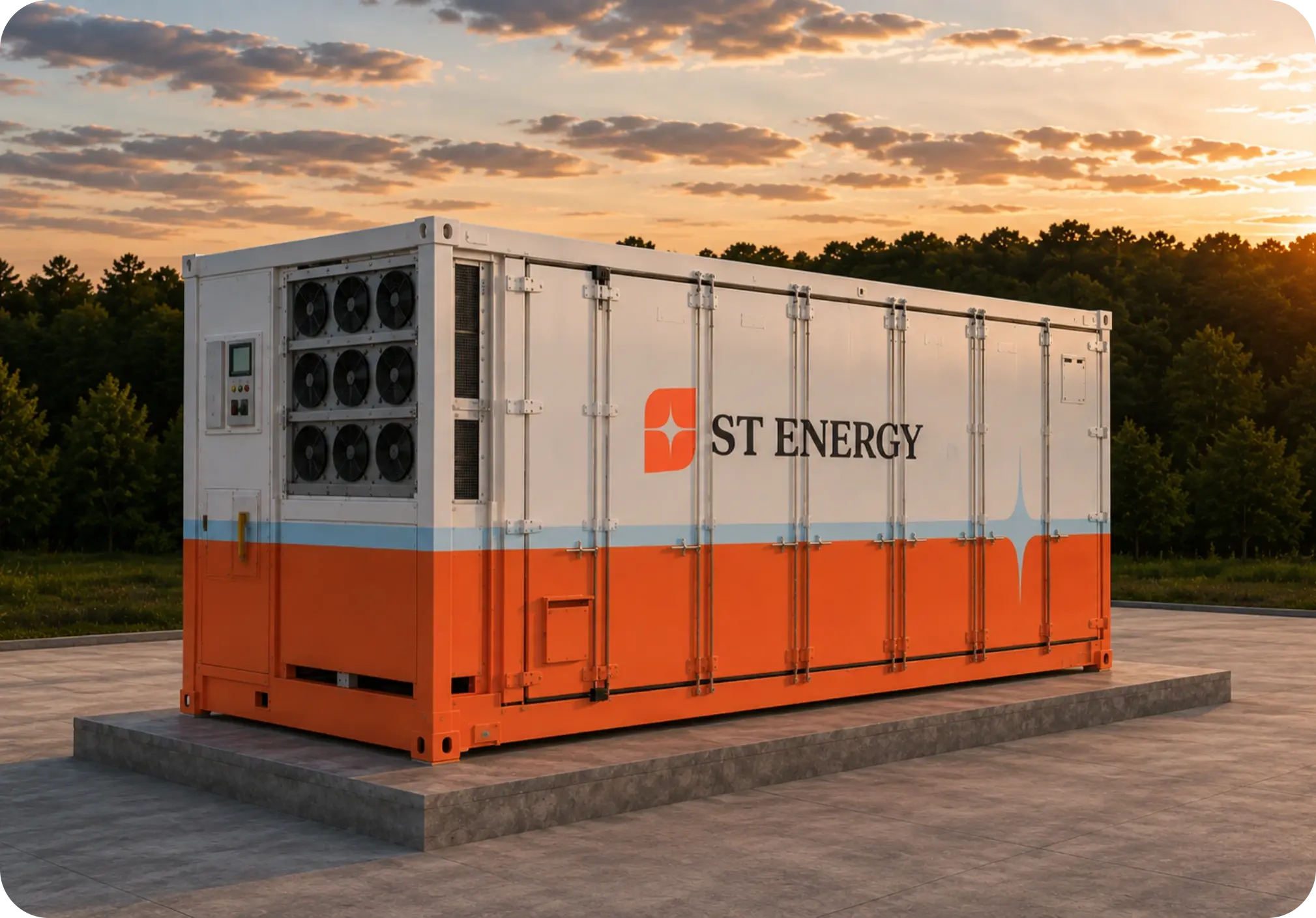 ST Energy containerised battery storage system